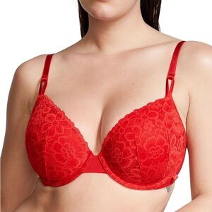 Victoria's Secret Vibrant Red Lace Bra Women’s Size 32A